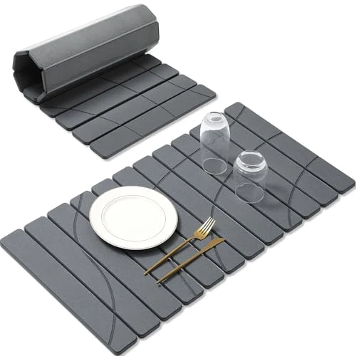 Consistent Extra Large Stone Dish Drying Mat for Kitchen Counter Exceptional
