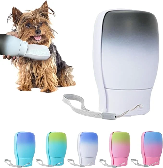 Dependable Portable Dog Water Bottle Food Grade Plastic Dog Travel Water Bottle Leak-Proof Puppy Water Bowl Dispenser for Outdoor Dog Walking Accessories Gifts for Dogs 10Oz Black White About ThisOverview Efficient