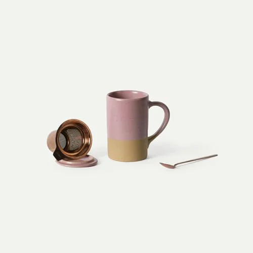 Sophisticated Ceramics Tea Cup with Loose Leaf Infuser Unique
