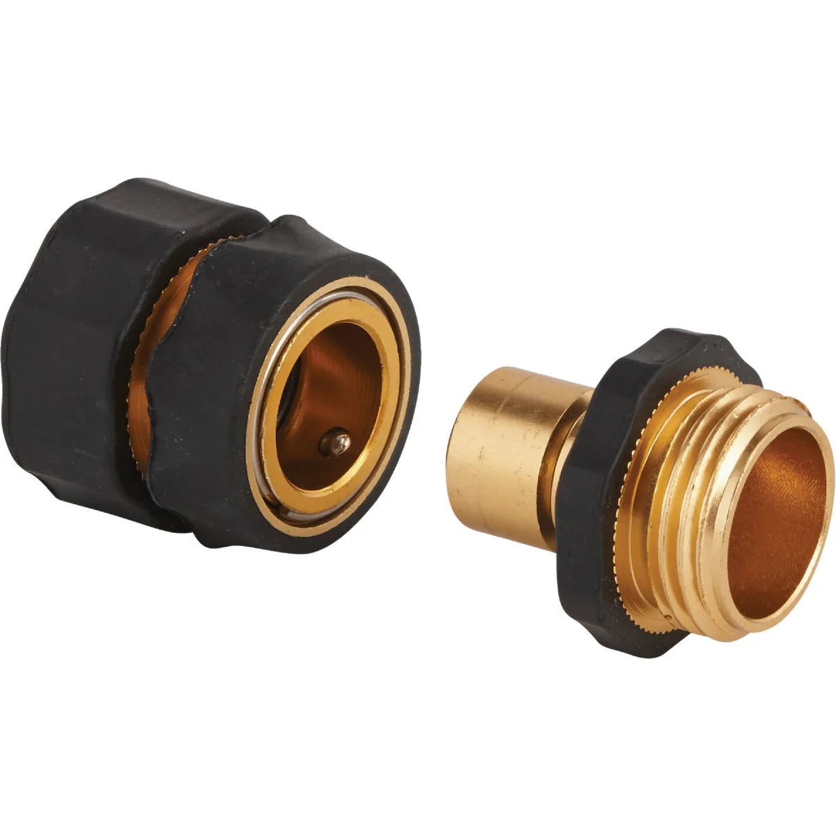 Versatile Garden 1 Male 1 Female Metal Quick Connect Connector Set Smooth