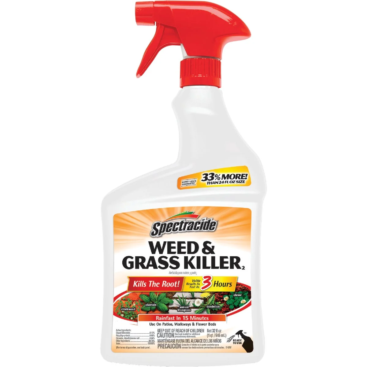 World-Class Spectracide 32 Oz. Ready To Use Trigger Spray Weed Grass Killer Effective
