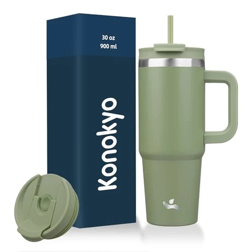 Excellent 30 oz Insulated Tumbler Water Bottle with Handle Classic