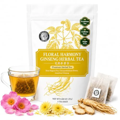 Convenient Calm Focus Natural Vitality Traditional Chinese Herbal Tea for Modern Wellness 5 Count Crafted