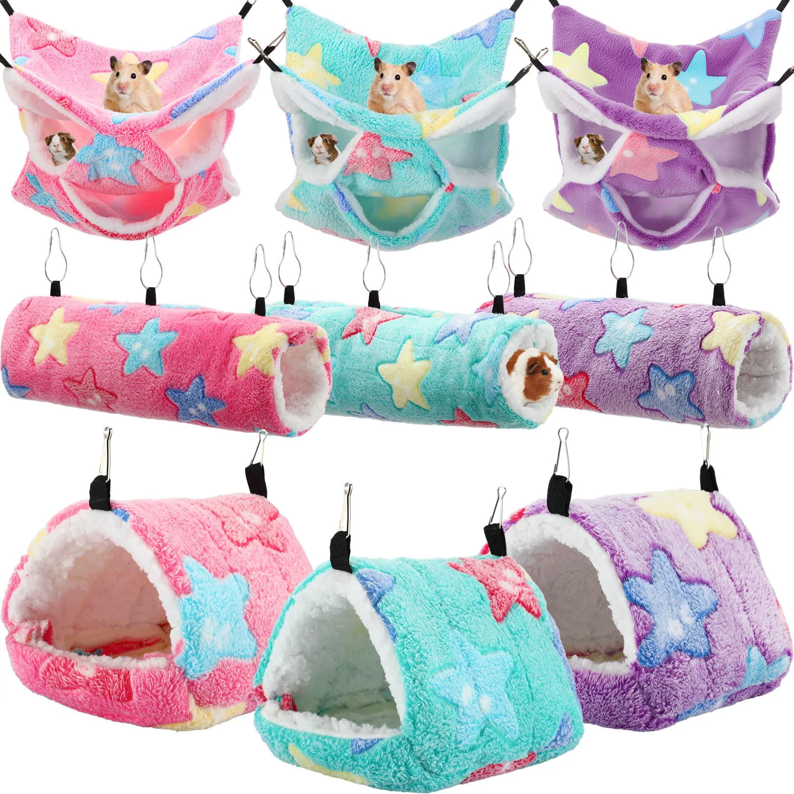 Relaxed Abbylike 9-Piece Small Pet Hammock Tunnel Set Efficient