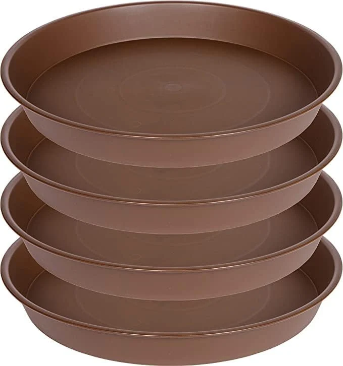 Efficient 4 Pack of 16 17 inch Plant Saucer 2.3 Depth Heavy Duty Deep Plant Trays Smart