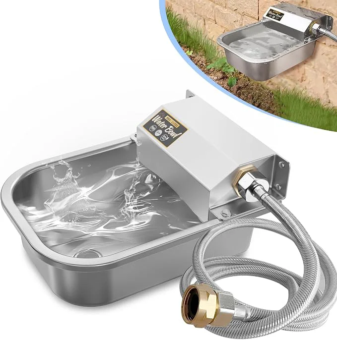Elegant Automatic Water Dispenser for Dogs 3L 101 oz 304 Stainless Steel Dog Water Innovative