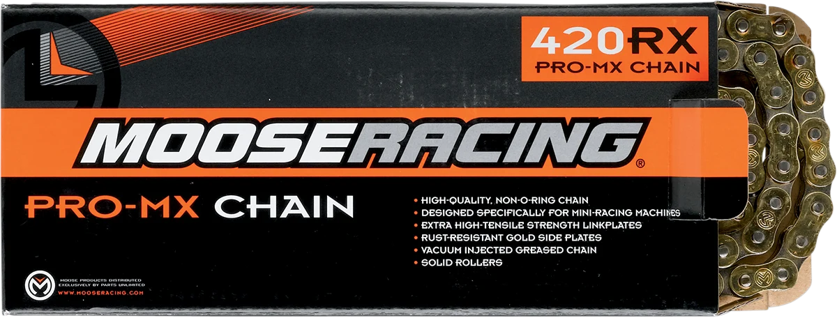 Functional MOOSE RACING 420 RXP Pro-MX Chain – Gold – 110 Links M576-00-110 Smooth