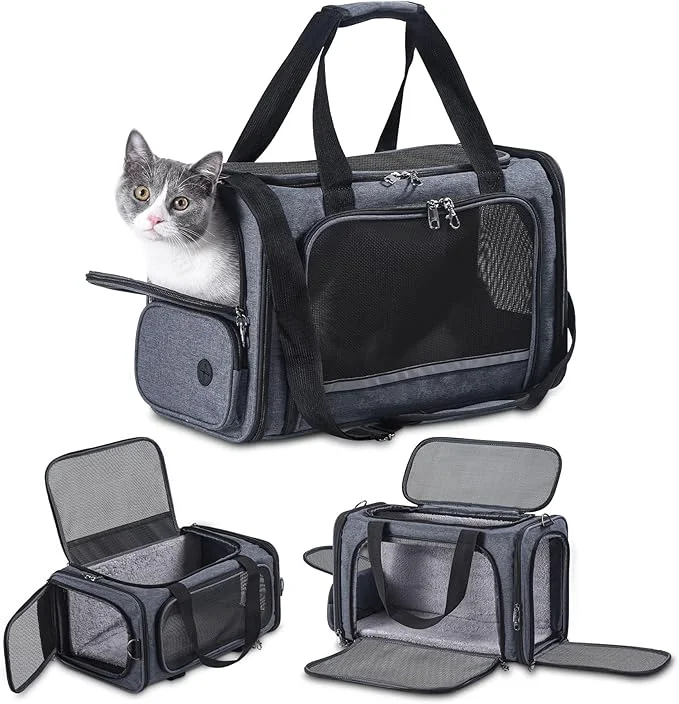 Responsible Cat Carrier Pet Travel Carrier by Airplane Under seat TSA Airline Fast