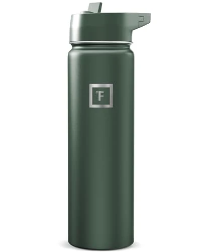 Selected 24 oz Wide Mouth Water Bottle with Straw Pure