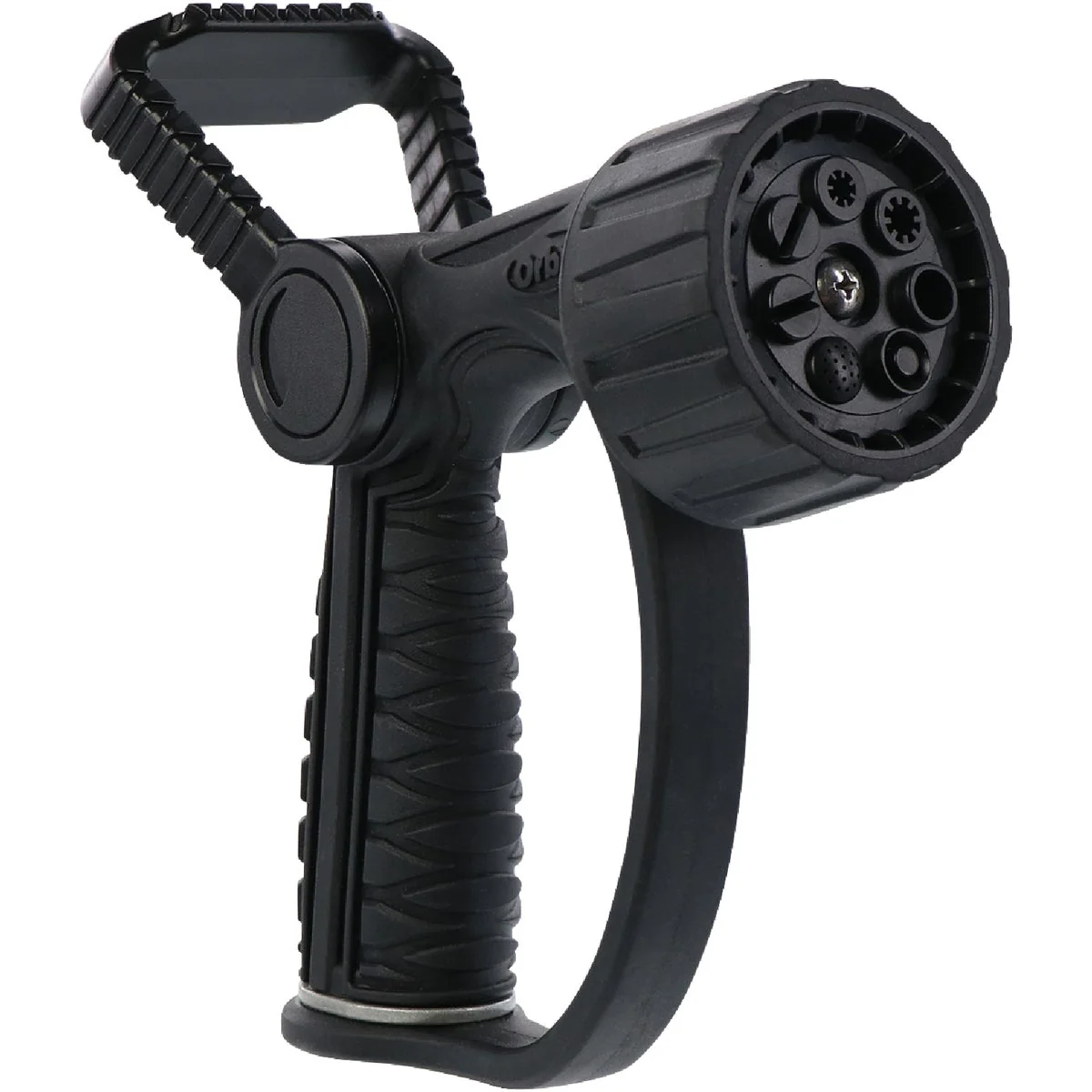 Exclusive Orbit Pro Flo Zinc 7-Pattern Fireman Nozzle Black User-Friendly