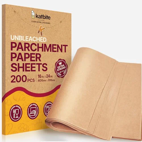 Optimized Parchment Paper Baking Sheets 200 Count Reusable
