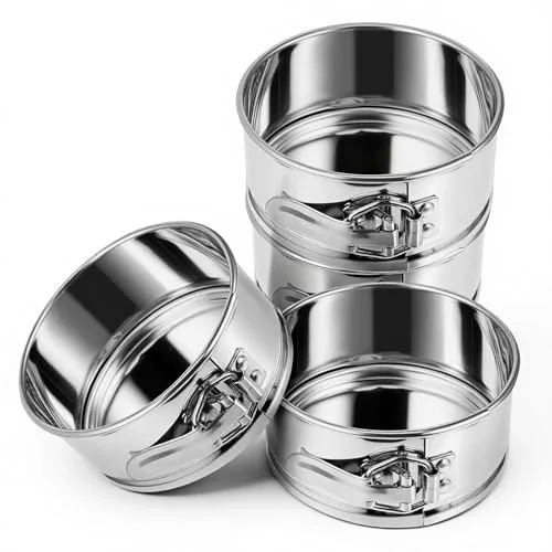Versatile 4 Pcs 4 Inch Springform Pan for Baking Mini Cheesecake Pans with Removable Bottom Nonstick Leakproof Round Cake Mold Spring Form Molds for Mini Cheesecake Pizza and Quiches 4 Count Green