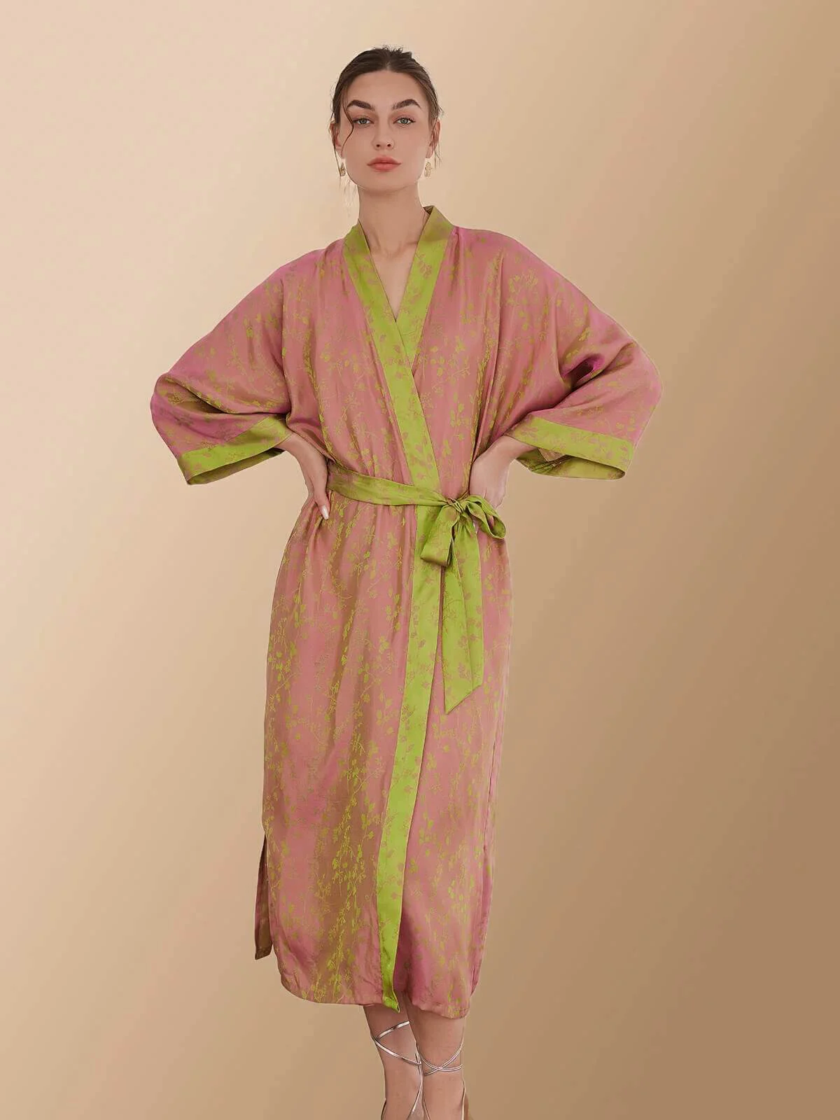 High-Grade Oriental Reversible Kimono Robe Premium