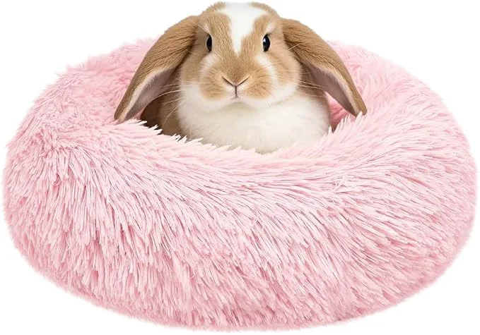 Exceptional Bunny Rabbit Hideout Bed Small Animal Bedding Donut-Shaped Burrowing Pet Bed Luxury