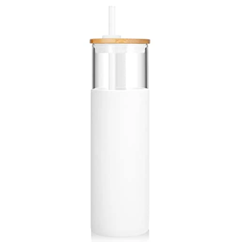 Trusted 32 oz Glass Tumbler with Lids and Straws Trendy