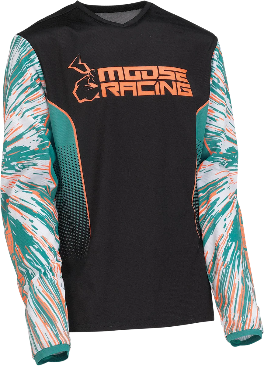 Breathable MOOSE RACING Youth Agroid Jersey – Teal Orange Black – Large 2912-2254 Professional