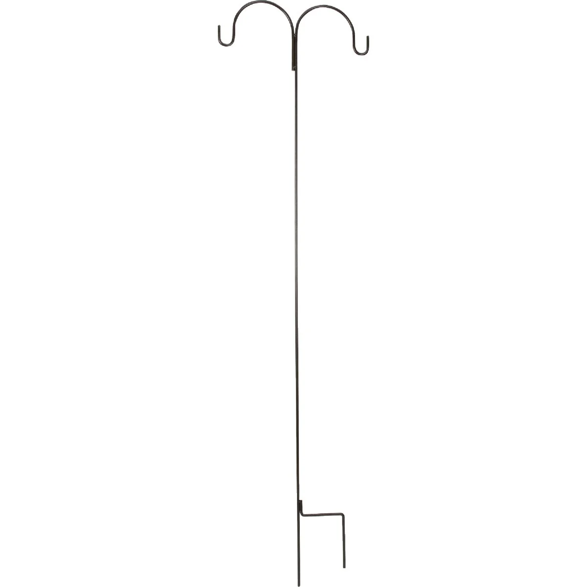 Crafted Garden 91 In. Bronze Wrought Iron Double Shepherd Hook Stylish