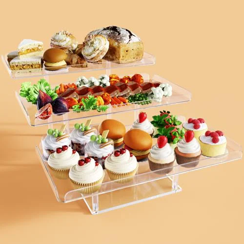 Relaxed 3 Tier Serving Tray for Entertaining Modern