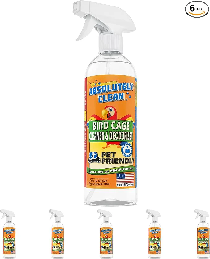 World-Class Absolutely Clean Bird Cage Cleaner and Deodorizer High-End