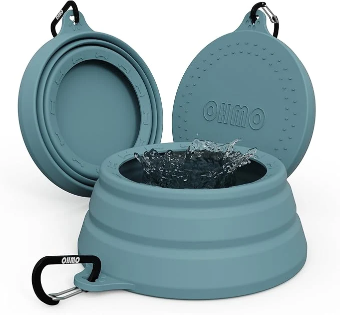 Unique OHMO Spill Proof Collapsible Dog Water Bowl 24oz for Cars No Splash Portable Bowls for Dog Travel Pet Essentials for Road Trips Cat Travel AccessoriesAbout ThisOverview Dependable