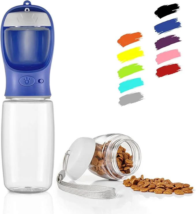 Easy-to-Use WePet Portable Dog Water Bottle with Food Container 19 OZ 6 OZ Leak Proof Puppy Water Dispenser with Drinking Feeder for Pets Outdoor Walking Hiking Travel Food Grade PlasticAbout ThisOverview Safe
