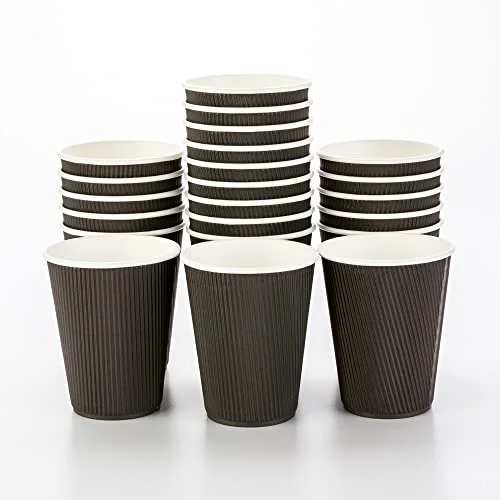 Consistent 12 Ounce Paper Coffee Cups 25 Count Flexible