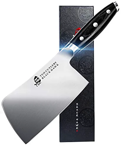 Artisan Meat Cleaver 6 Inch Heavy Duty Chopper Knife for Butcher Kitchen Secure