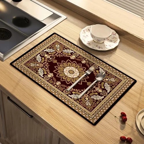 Stylish Moroccan Dish Drying Mat Absorbent Coffee Mat Next-Generation