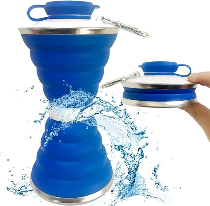 Excellent Collapsible Water Bottle Camping Cup With Carabiner Reuseable Silicone Foldable Leak Proof Portable Sports Travel Water Bottles For Outdoor Travel Gym Hiking BPA Cycling Cups with CarabinerAbout ThisOverview Elegant