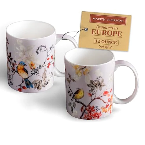 Traditional Coffee Mug with Handles Tea Cups 2 Count Reliable