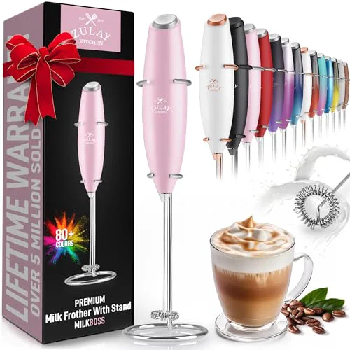 Soft Zulay Powerful Milk Frother for Coffee with Upgraded Titanium Motor Easy-to-Use