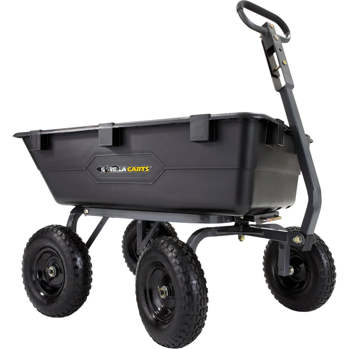Versatile Gorilla Carts 6.5 Cu. Ft. 1200 Lb. Poly Tow-Behind Garden Cart Exceptional