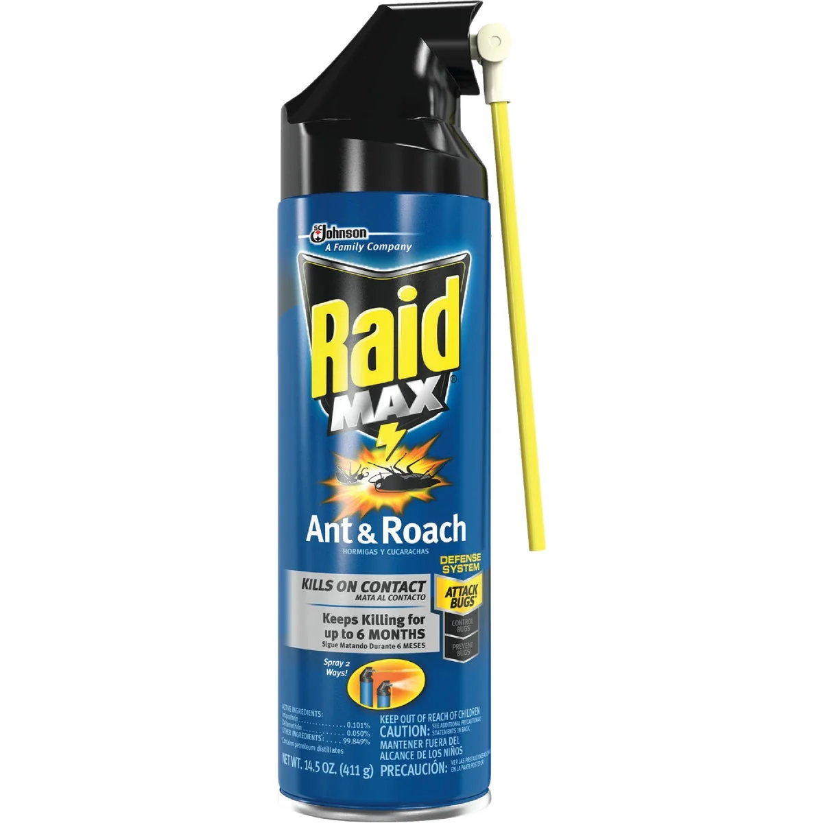 Powerful Raid Max 14.5 Oz. Aerosol Spray Ant Roach Killer Practical