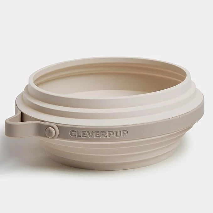 Reliable Cleverpup Nomad Large Collapsible Travel Dog Bowl – 4 Cup BPA- Silicone for Medium Large Dogs Portable Food Water Dishwasher Safe – SandAbout ThisOverview Efficient