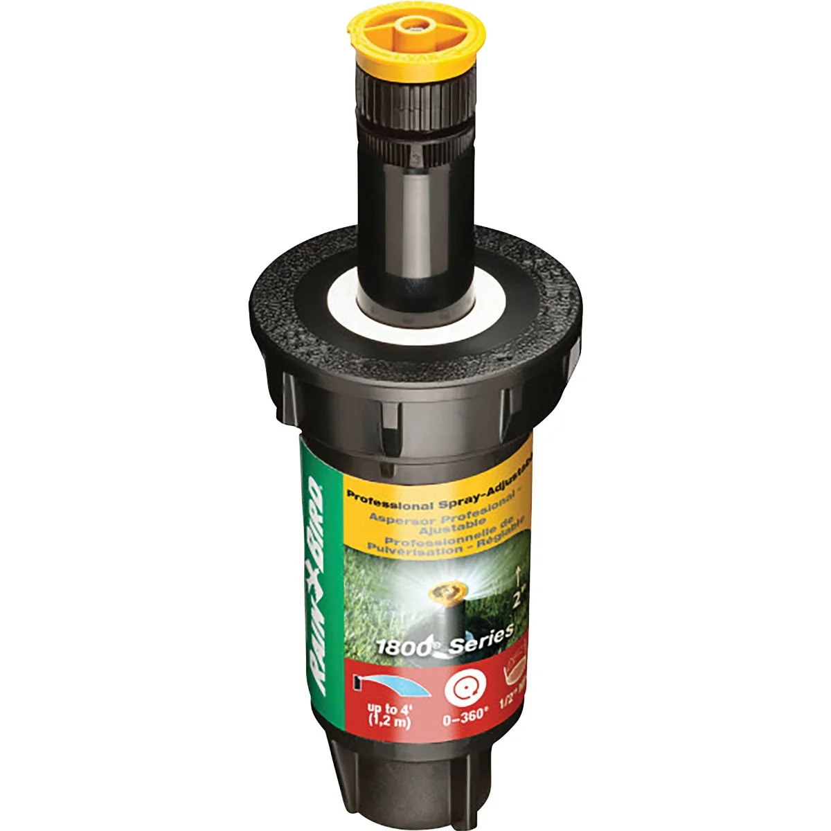 Easy-to-Use Rain Bird 2 In. Full Circle Adjustable 4 Ft. Rotary Sprinkler with Pressure Regulator Solid