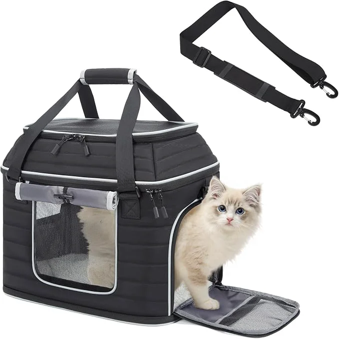 Breathable Top-Expandable Pet Carrier NOBLE DUCK Airline Pet Travel Bag Consistent