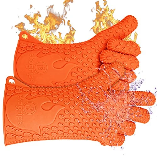 Elite Ekogrips Premium Heat Resistant BBQ Grilling Gloves for Indoor and Outdoor Cooking 2 Count Outstanding