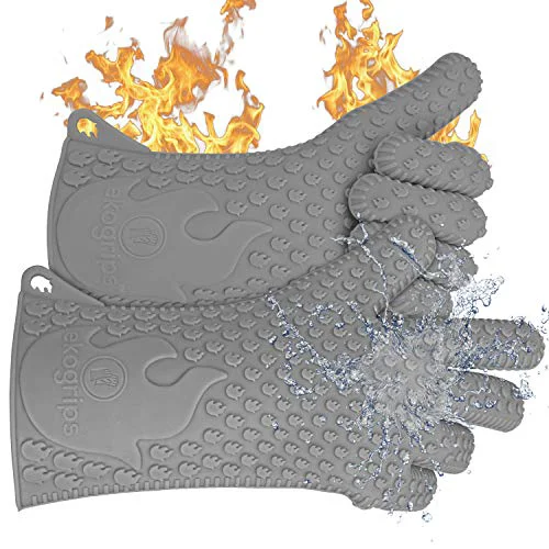 Premium Material Ekogrips Premium Heat Resistant BBQ Grilling Gloves for Indoor and Outdoor Cooking 2 Count Classic