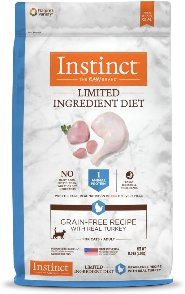 Smooth Instinct Limited Ingredient Diet Natural Dry Cat Food Grain Recipe – Turkey 11 lb. Bag Exclusive