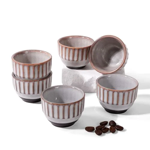 Fashionable Ceramic Espresso Cup set of 6 6 Count Consistent