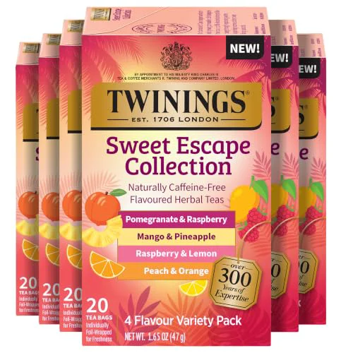 Sustainable Sweet Escape Fruity Herbal Tea Variety 120 Count Stylish
