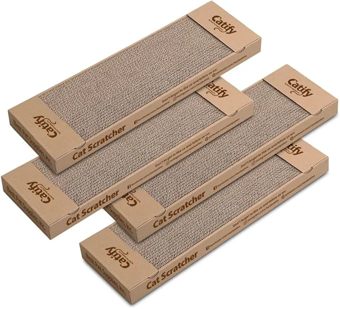 Superior Pet Supplies Corrugated Cardboard Cat Scratcher Pads and Fun Interactive Crafted