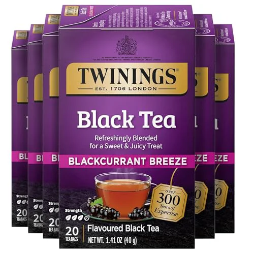Environmentally Friendly Blackcurrant Breeze Black Tea Individually Wrapped Bags 120 Count Exclusive