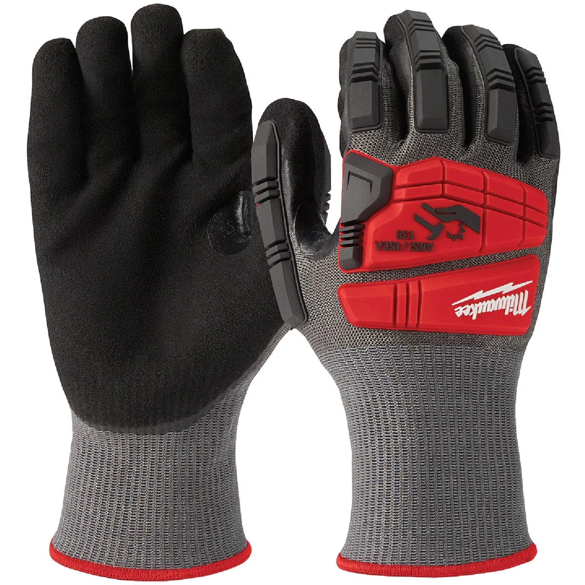 High-End Milwaukee Impact Cut Level 5 Unisex Medium Nitrile Dipped Work Gloves Trendy
