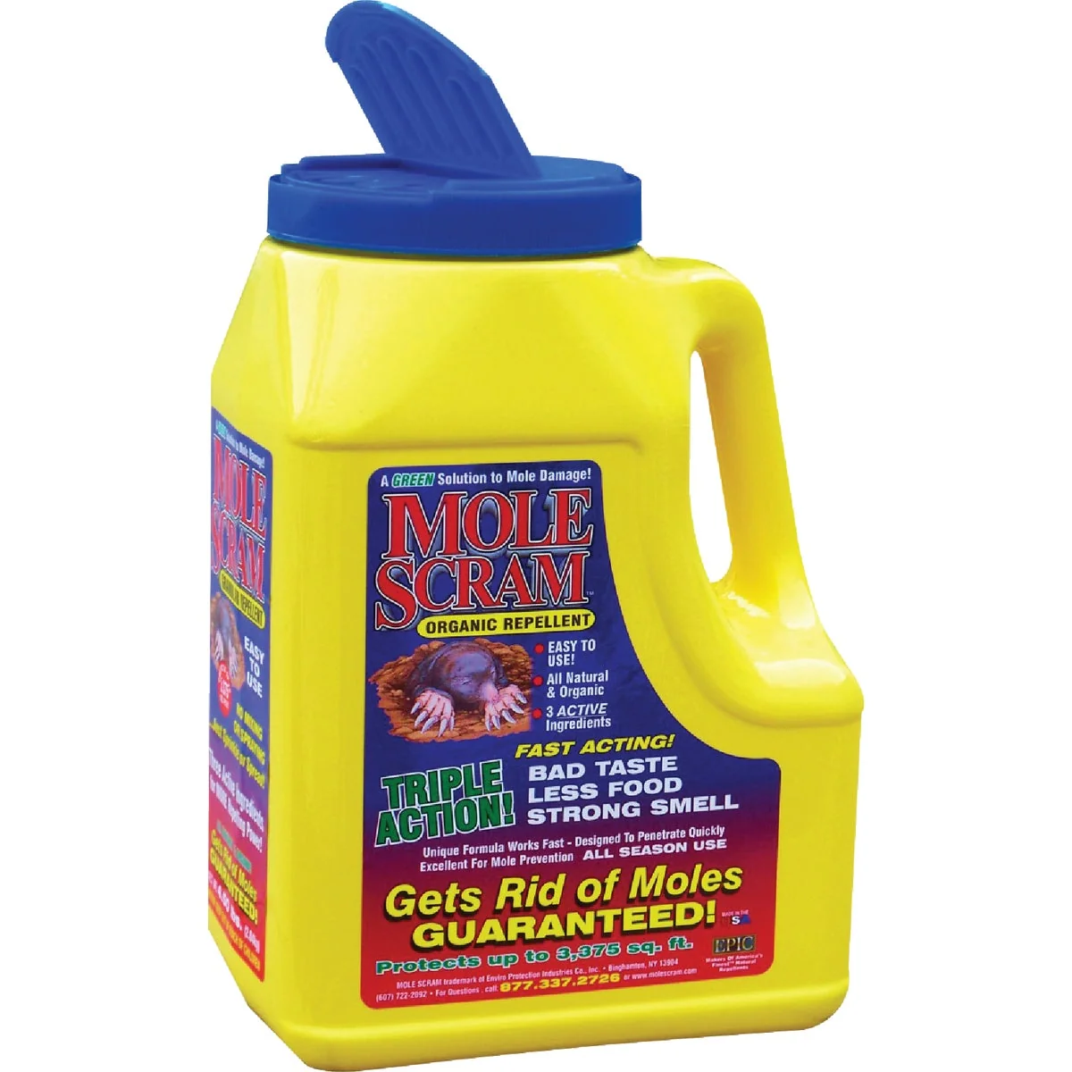 Convenient Mole Scram 4.5 Lb. Granular Organic Mole Repellent Versatile