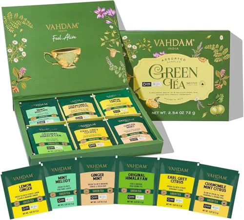 Responsible Green Tea Variety Pack Sampler Assortment 36 Count Prestigious