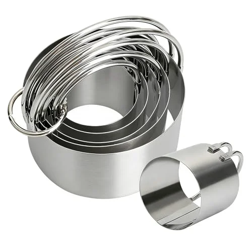 Efficient Round Cookie Cutter Set Set of 5 with Handle Practical