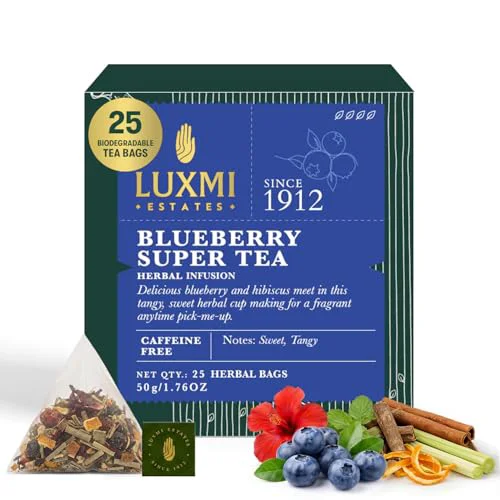 Original Estates Blueberry Super Herbal Tea 25 Count Exceptional