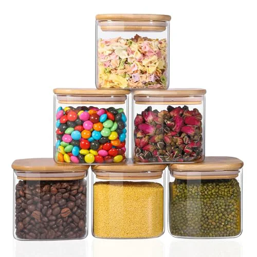 Next-Generation Glass Food Storage Jars 27oz Set of 6 6 Count Premium Material