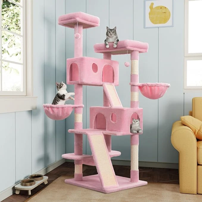Expertly Made MUTICOR 66 Inches Multi-Level Large Cat Tree Tower Smooth